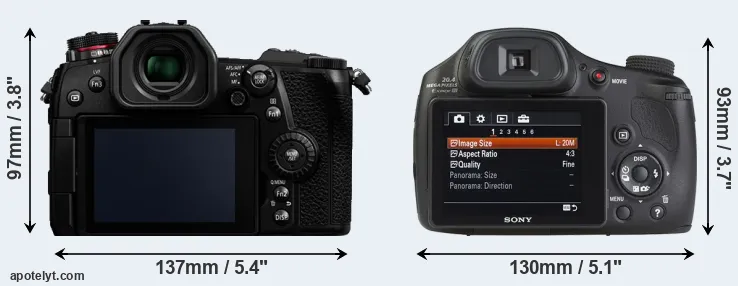 Comparison G9 or HX350 rear