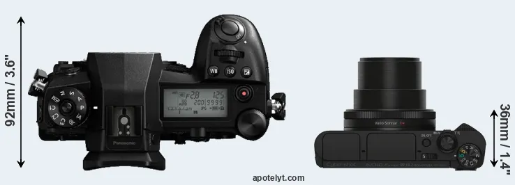 Compare G9 versus HX90V top