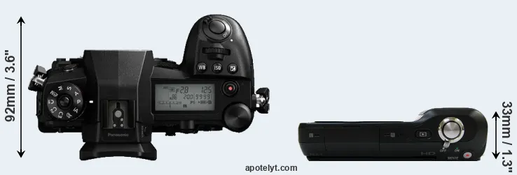 Compare G9 versus NEX-3 top
