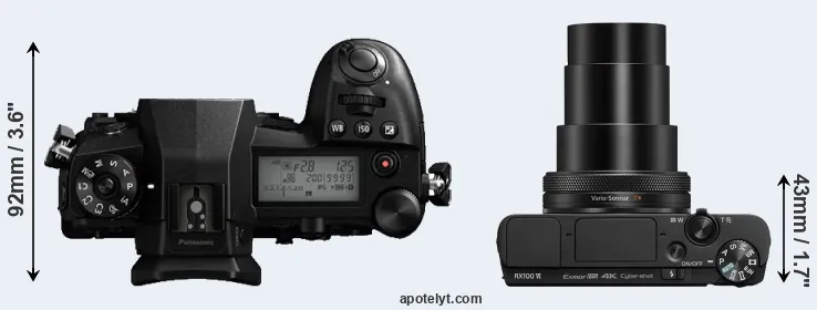 Compare G9 versus RX100 VI top