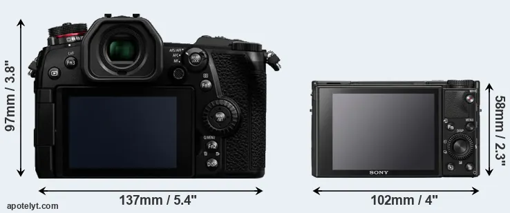 Comparison G9 or RX100 VII rear