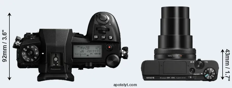 Compare G9 versus RX100 VII top