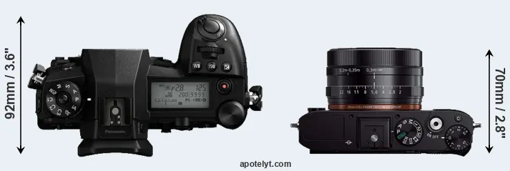 Compare G9 versus RX1R top