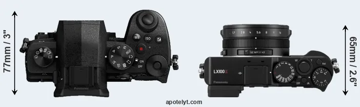 Compare G90 versus LX100 II top
