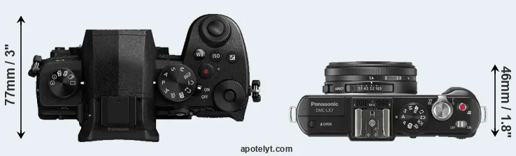 Compare G90 versus LX7 top