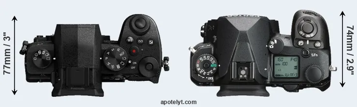 Compare G90 versus K-3 III top