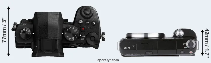 Compare G90 versus NEX-F3 top