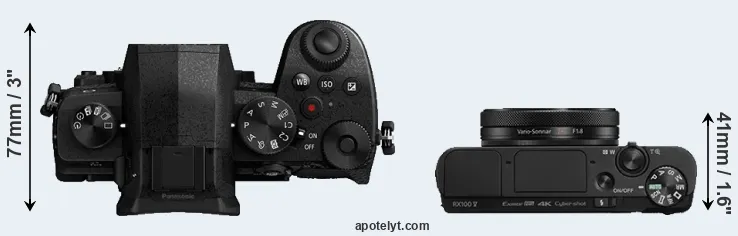 Compare G90 versus RX100 V top
