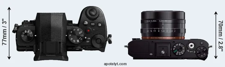 Compare G90 versus RX1R top