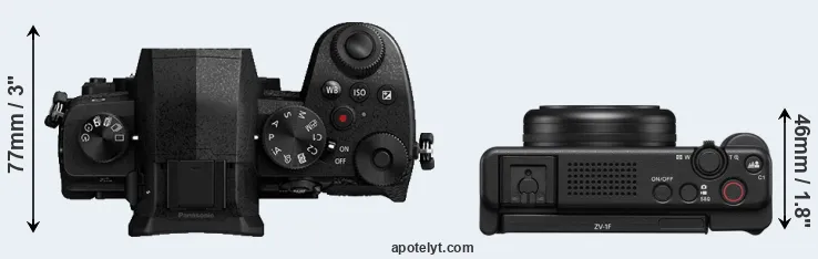 Compare G90 versus ZV-1F top