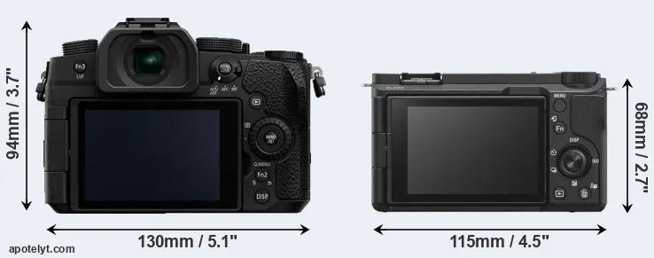 Comparison G90 or ZV-E10 II rear