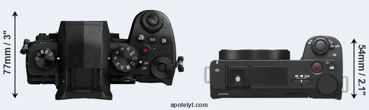 Compare G90 versus ZV-E10 II top
