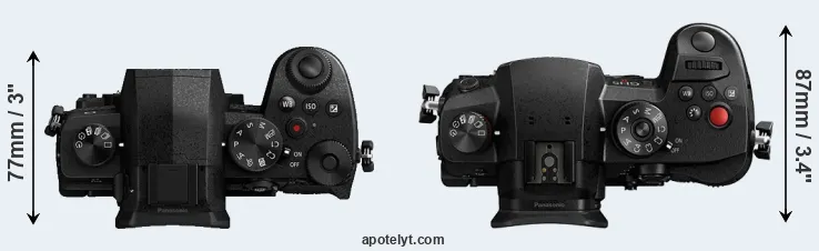 Compare G95 versus GH5 II top