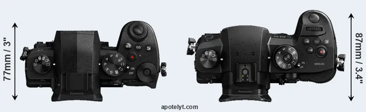 Compare G95 versus GH5 top