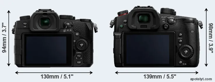 Comparison G95 or GH5s rear