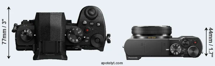 Compare G95 versus TZ100 top