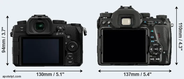Comparison G95 or K-1 rear