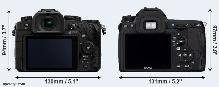 Comparison G95 or K-5 rear
