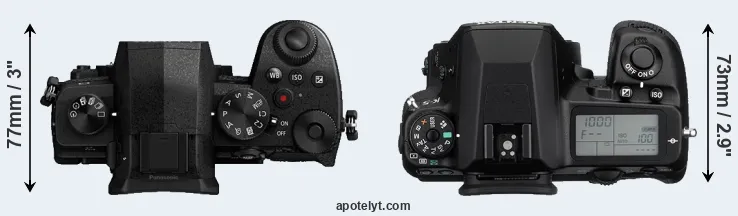 Compare G95 versus K-5 top