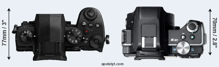 Compare G95 versus K-S1 top
