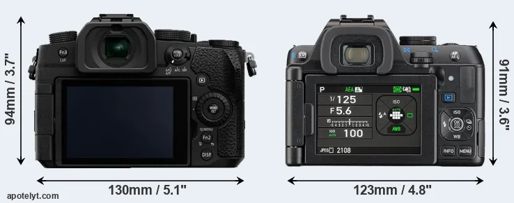 Comparison G95 or K-S2 rear