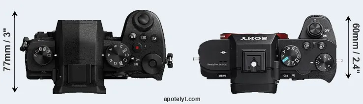 Compare G95 versus A7 II top