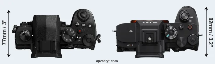 Compare G95 versus A7R V top