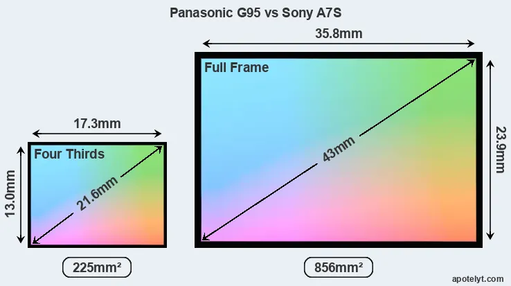 Panasonic G95 and Sony A7S sensor measures