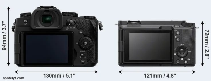 Comparison G97 or ZV-E1 rear