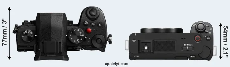 Compare G97 versus ZV-E1 top