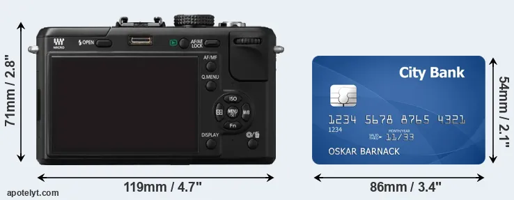 GF1 and credit card rear side