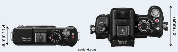 Compare GF1 versus GH2 top