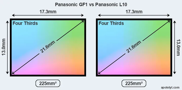 Panasonic GF1 and Panasonic L10 sensor measures