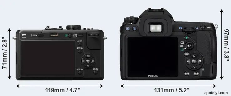 Comparison GF1 or K-5 rear