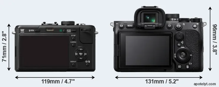 Comparison GF1 or A7 IV rear