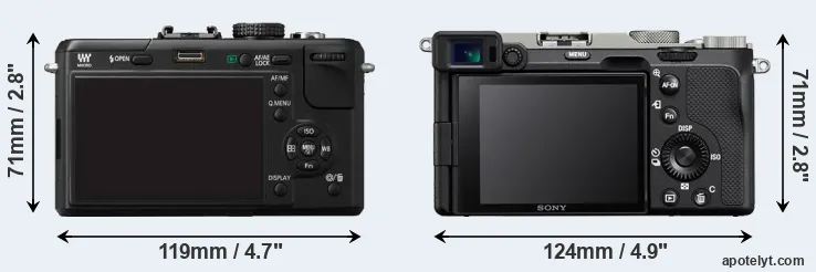 Comparison GF1 or A7C rear