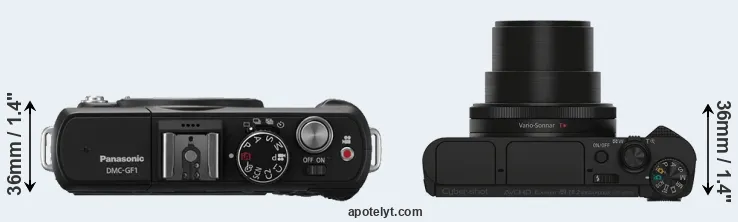 Compare GF1 versus HX90V top