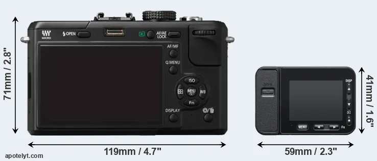 Comparison GF1 or RX0 II rear