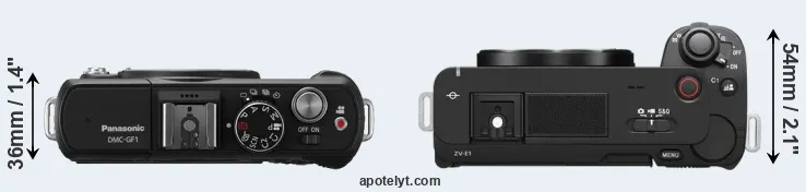 Compare GF1 versus ZV-E1 top