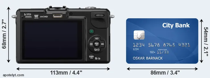 GF2 and credit card rear side
