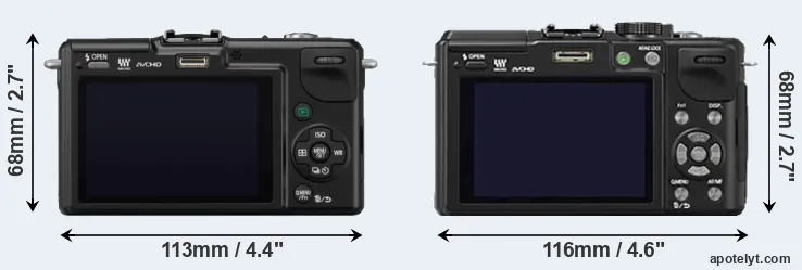 Comparison GF2 or GX1 rear
