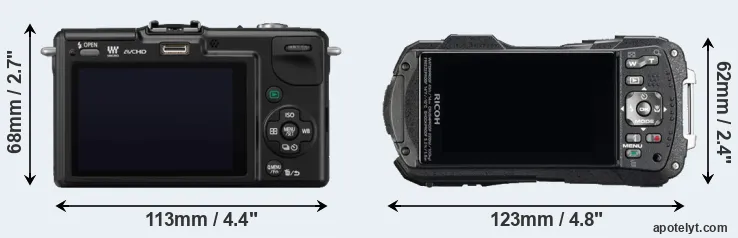 Comparison GF2 or WG-60 rear