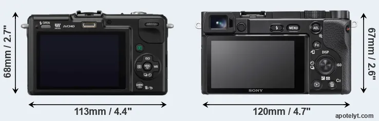Comparison GF2 or A6100 rear