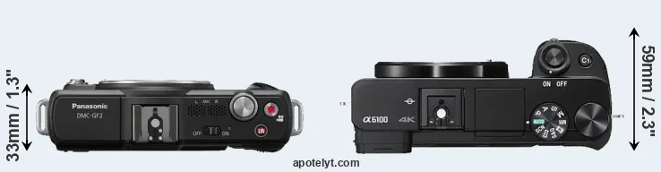 Compare GF2 versus A6100 top