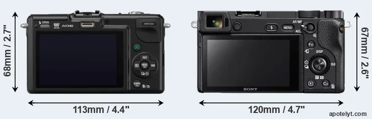 Comparison GF2 or A6300 rear