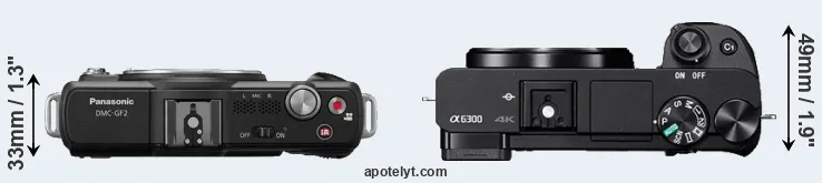 Compare GF2 versus A6300 top