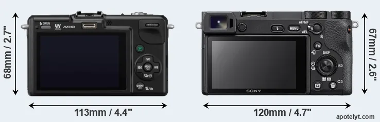 Comparison GF2 or A6500 rear