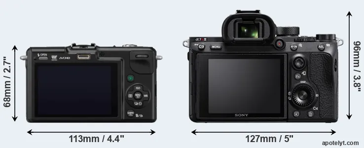Comparison GF2 or A7R III rear