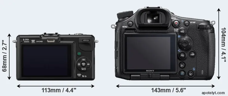 Comparison GF2 or A99 II rear