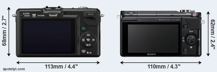 Comparison GF2 or NEX-3N rear